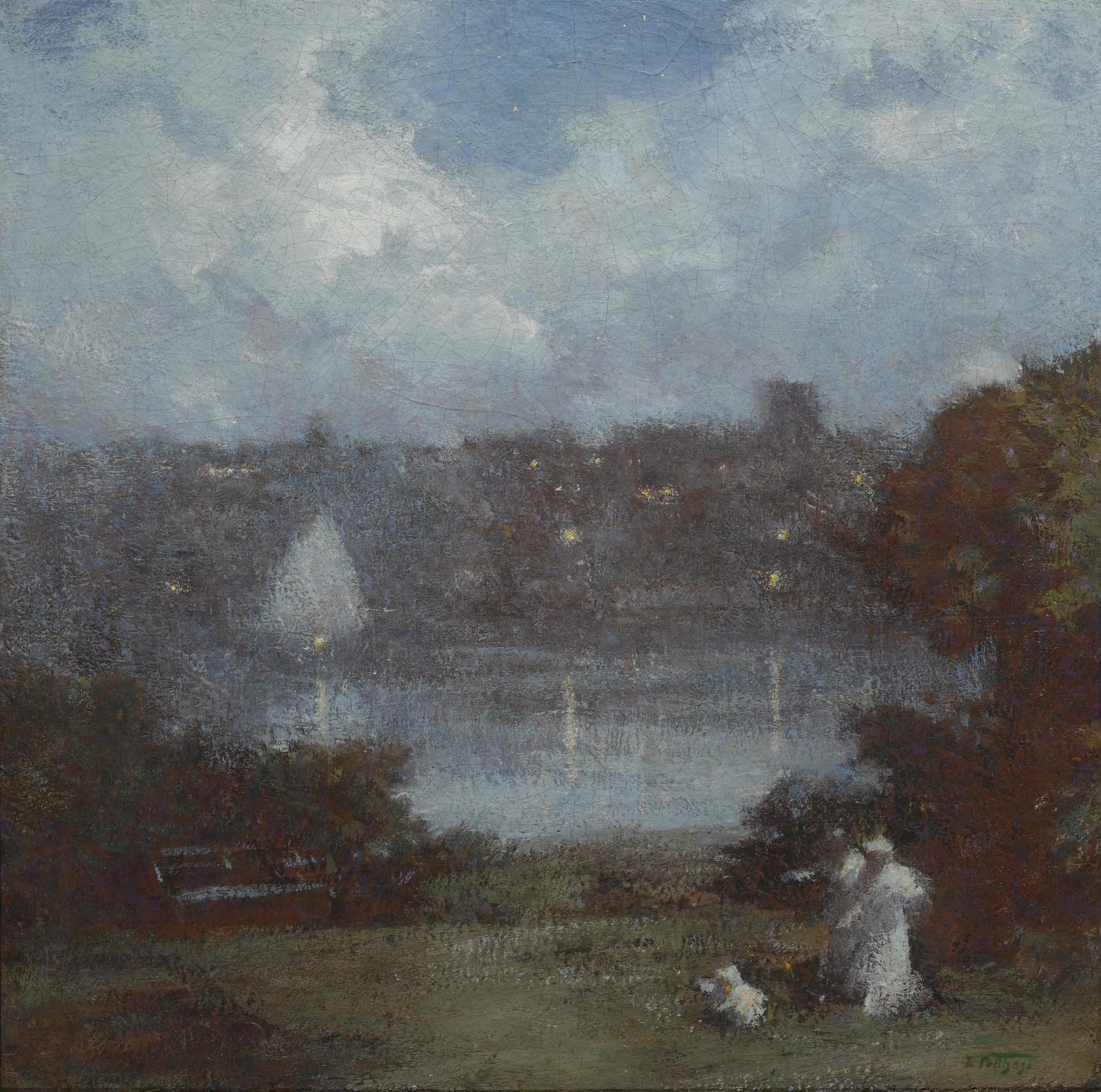 Edward Henry Potthast - A Midsummer Night, Cambridge