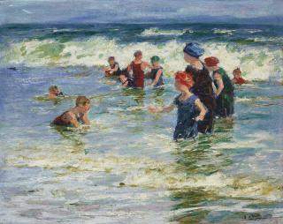 Edward Henry Potthast - Beach Scene