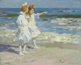 Edward Henry Potthast - Girls on the Beach