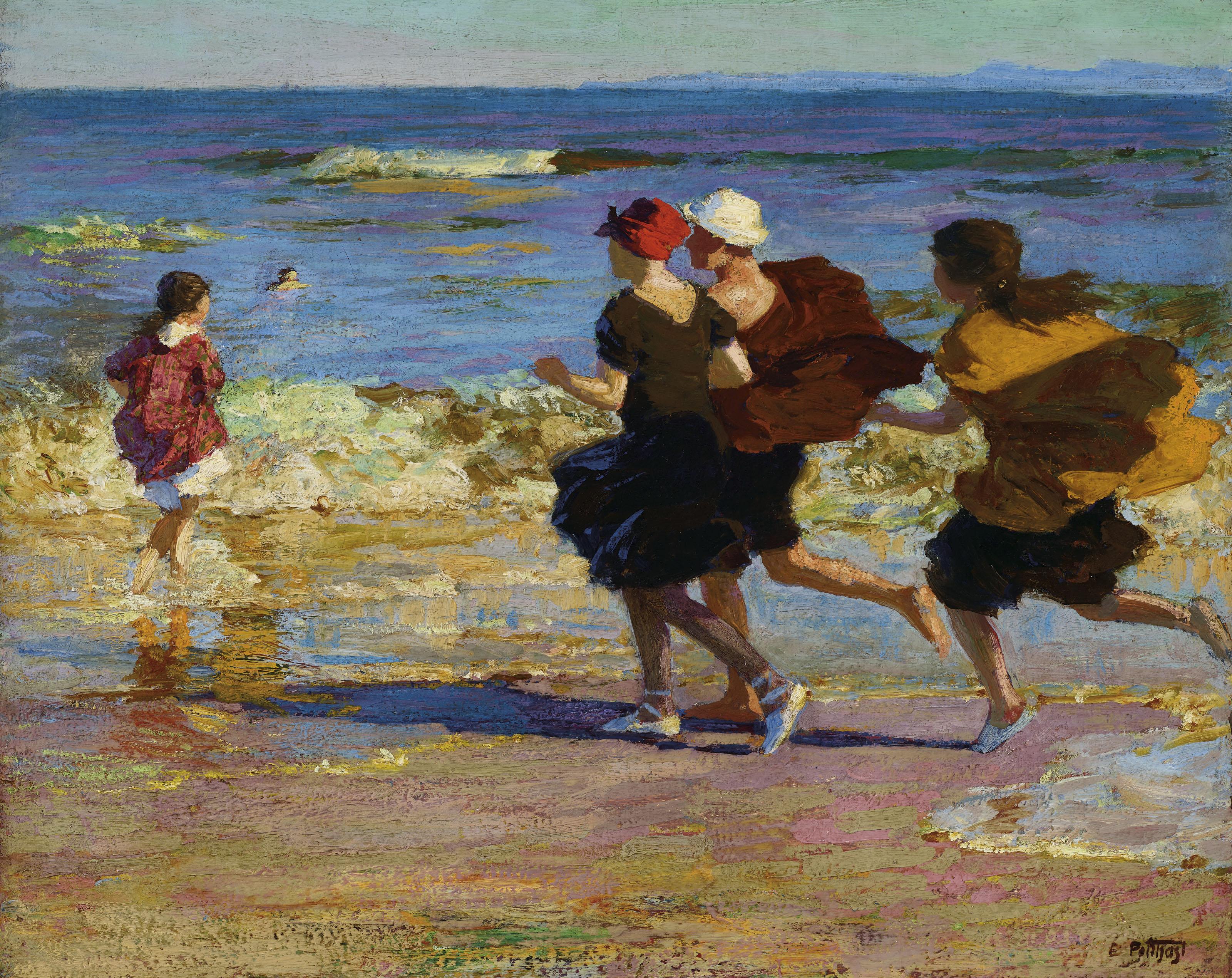 Edward Henry Potthast - On The Beach