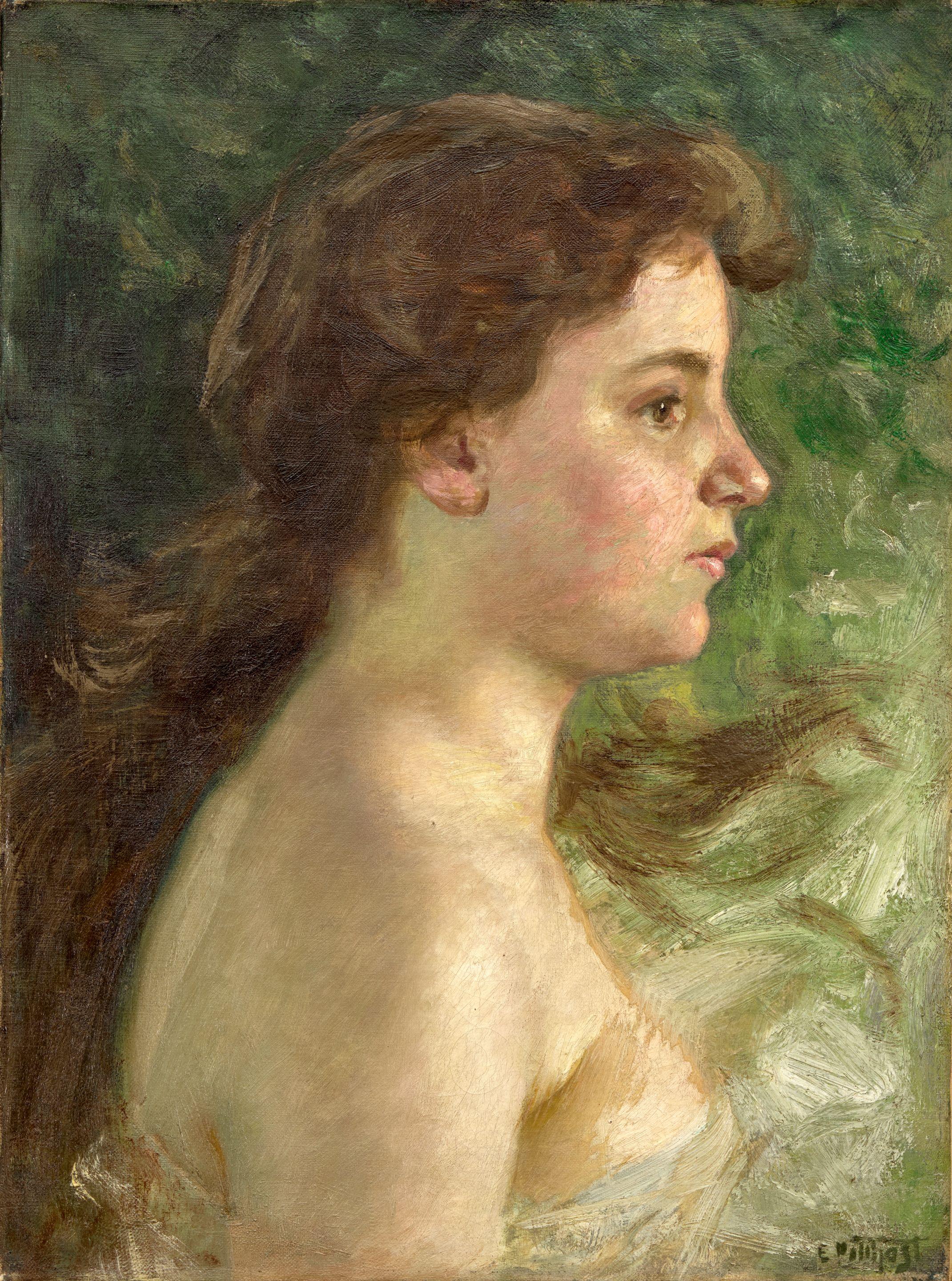 Edward Henry Potthast - Portrait of a Young Girl