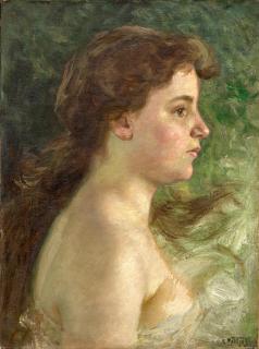 Edward Henry Potthast - Portrait of a Young Girl