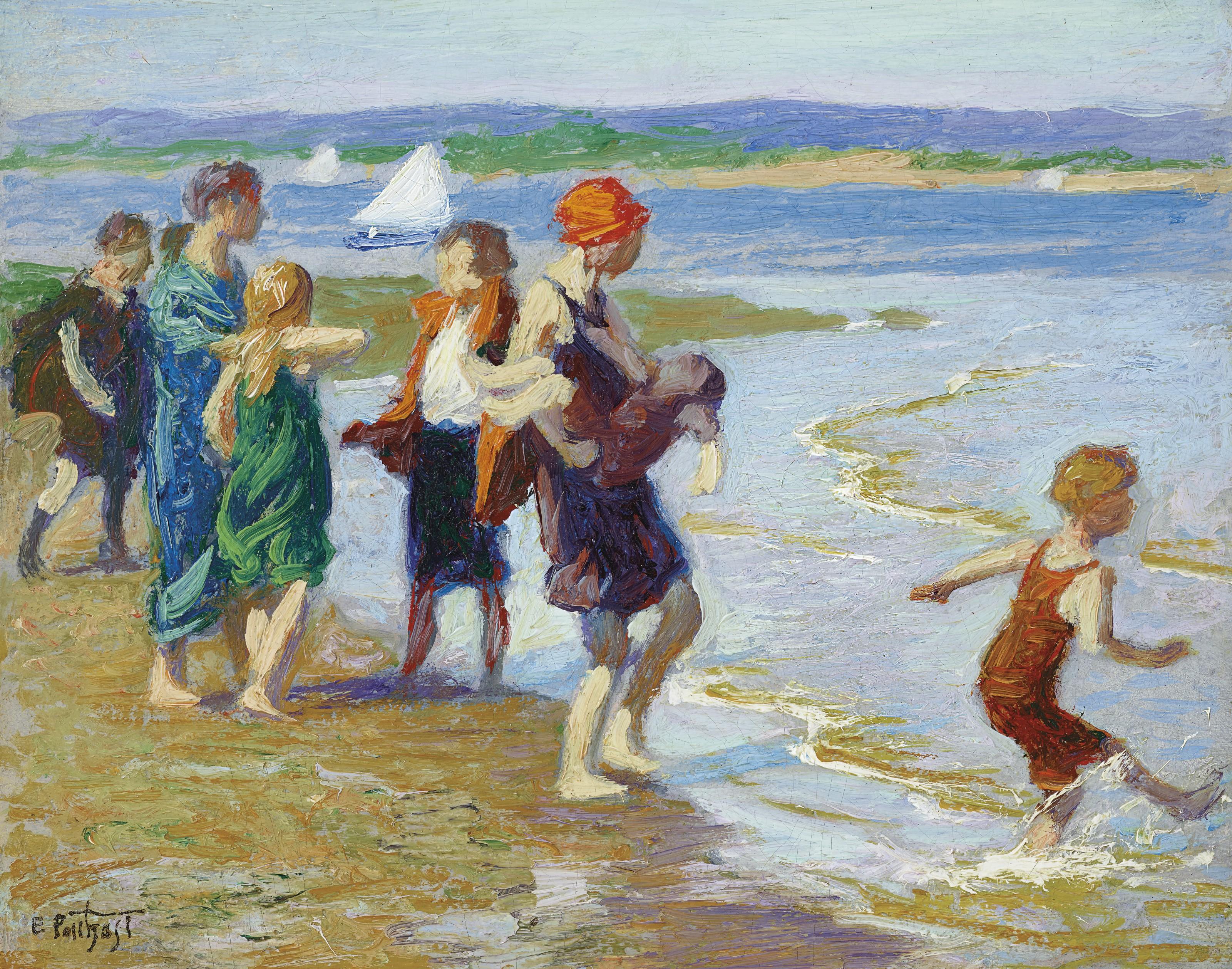 Edward Henry Potthast - The Bathing Beach