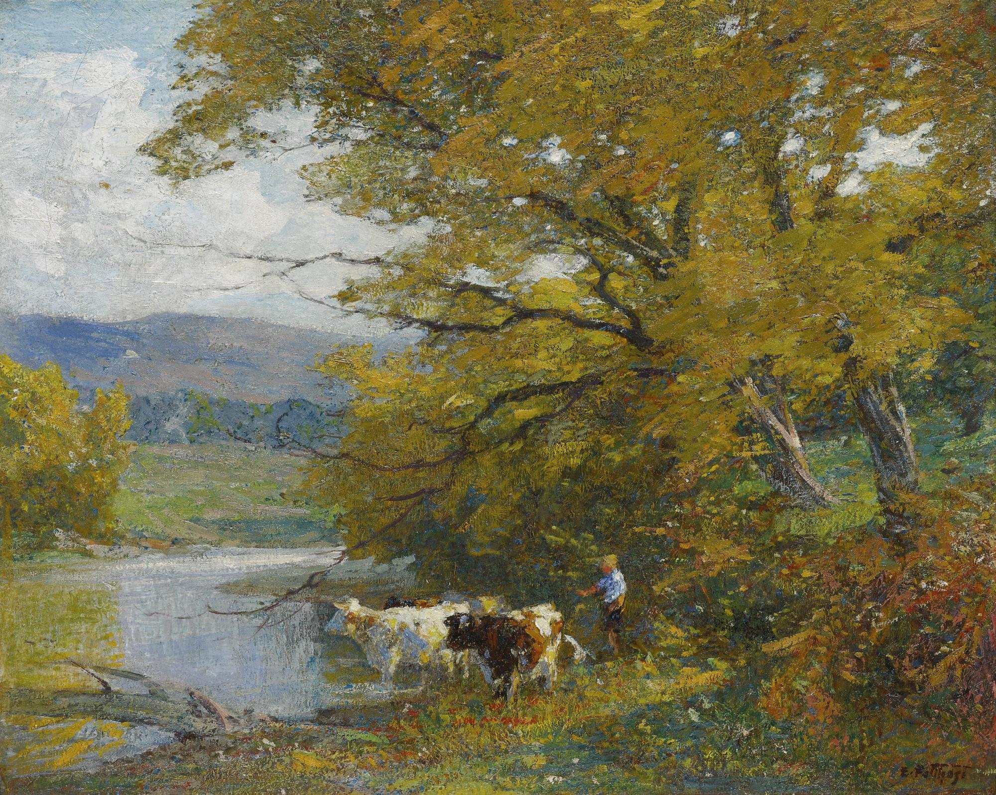 Edward Henry Potthast - Wooded Scene