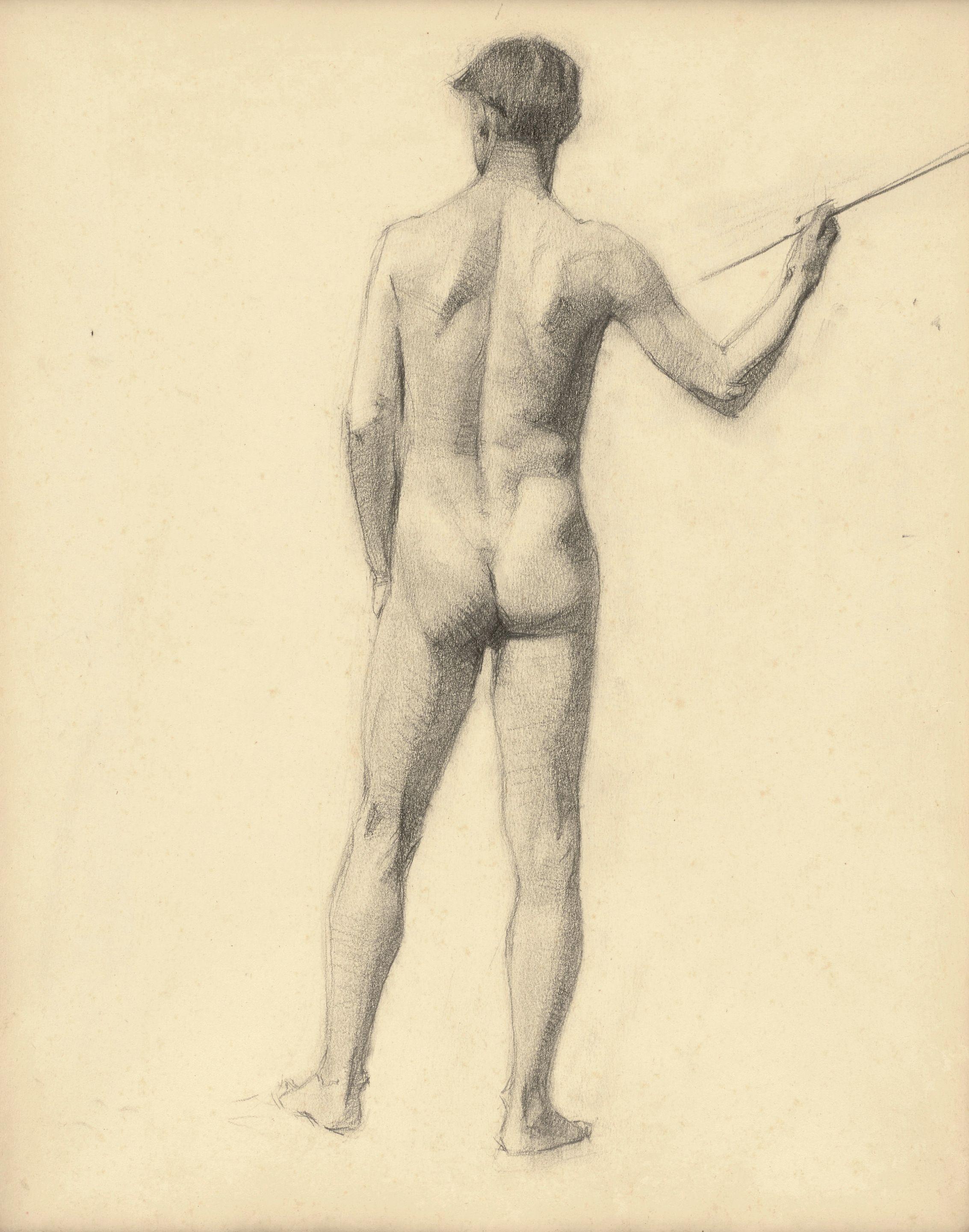 Edward Hopper - Back View of a Nude Male Model