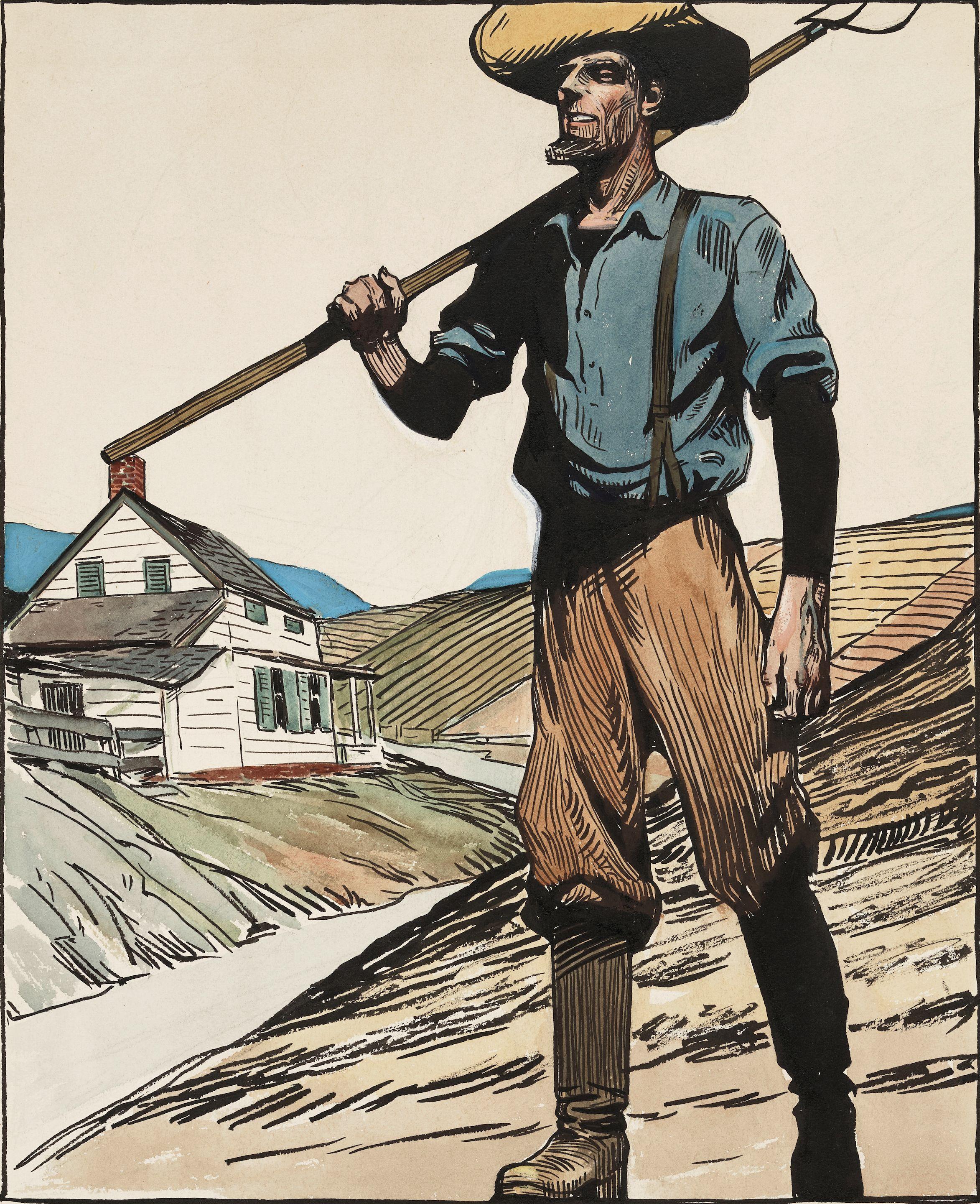 Edward Hopper - Man with a Hoe