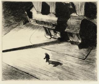 Edward Hopper - Night Shadows, from Six American Etchings (Series I) (Levin 82)