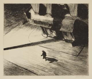 Edward Hopper - Night Shadows, from Six American Etchings (Series I)
