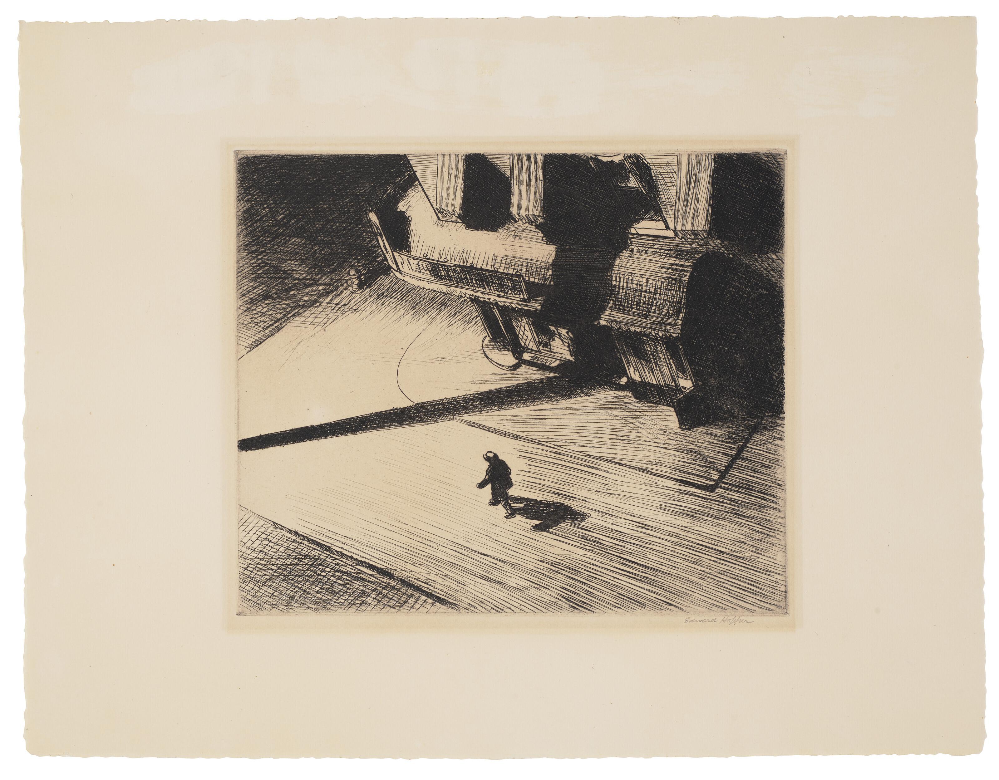 Edward Hopper - Night Shadows, From Six American Etchings (Series I)