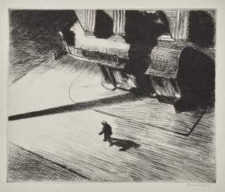 Edward Hopper - Night Shadows, from Six American Etchings (Series I)