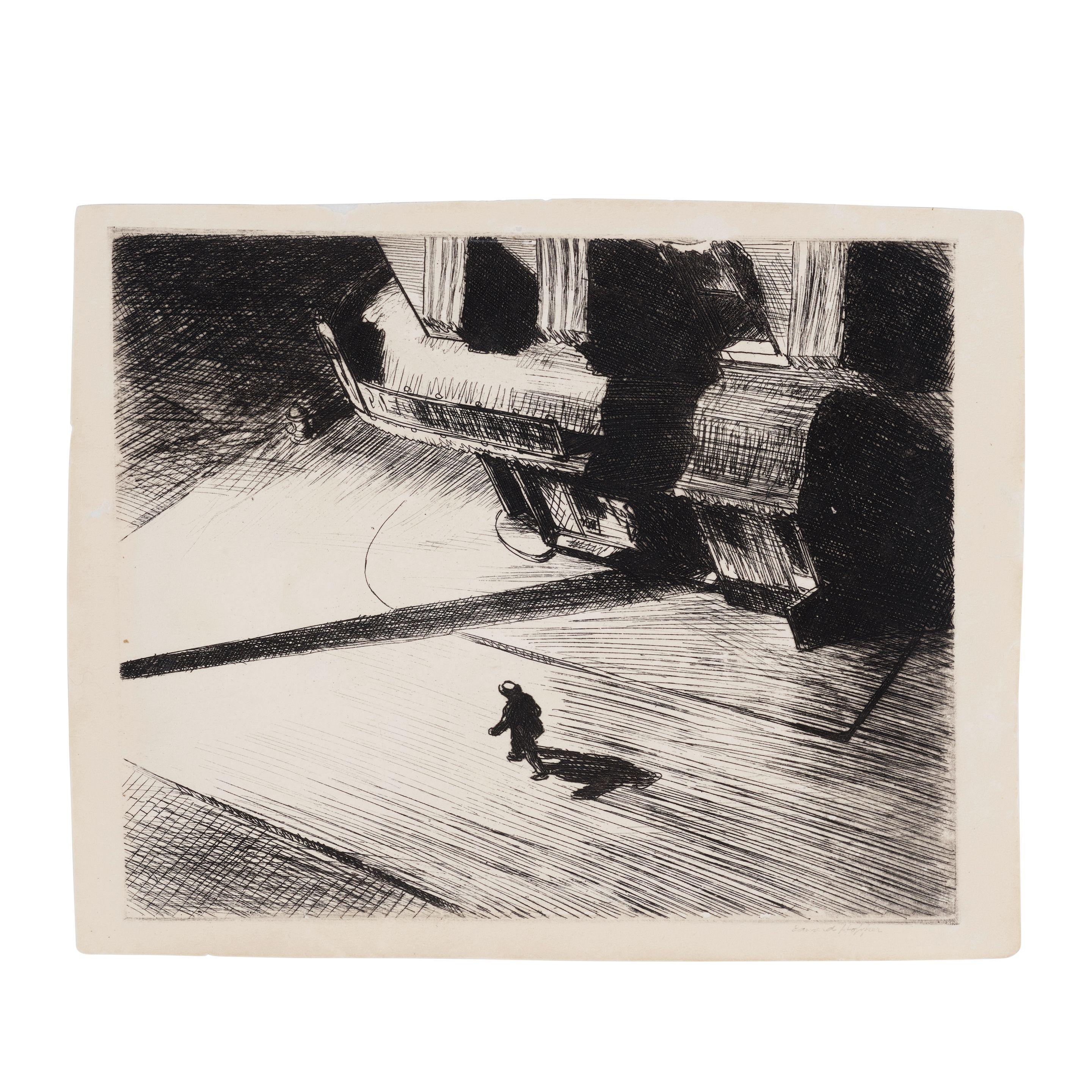 Edward Hopper - Night Shadows, from Six American Etchings (Series I)