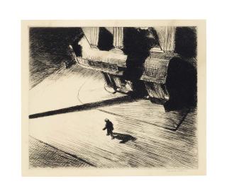 Edward Hopper - Night Shadows, from Six American Etchings (Series I)