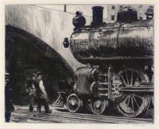 Edward Hopper - The Locomotive (Levin 100; Zigrosser 17)