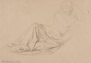 Edward Jakob von Steinle - 3 Bll.: Gewand- und Haltungsstudien.