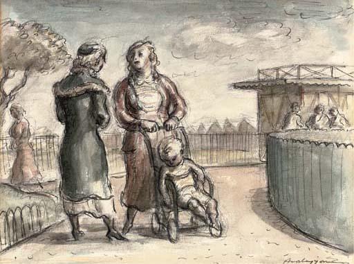 Edward Jeffrey Irving Ardizzone, R.A. - A gossip in the park