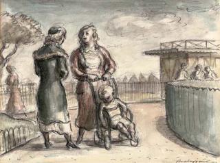 Edward Jeffrey Irving Ardizzone, R.A. - A gossip in the park