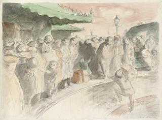 Edward Jeffrey Irving Ardizzone - The Railway Station: a design for J.Lyons & Co.