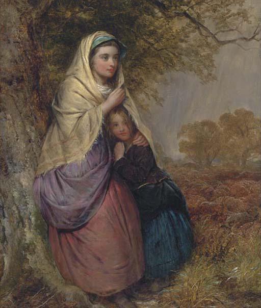 Edward John Cobbett, R.B.A. - Sheltering From The Rain