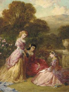 Edward John Cobbett, R.B.A. - Sweet Hearts we shall be rich ere we depart If Fairings come thus plentifully in. A lady wall\'d about with diamonds!- Look you what I have from the loving King.