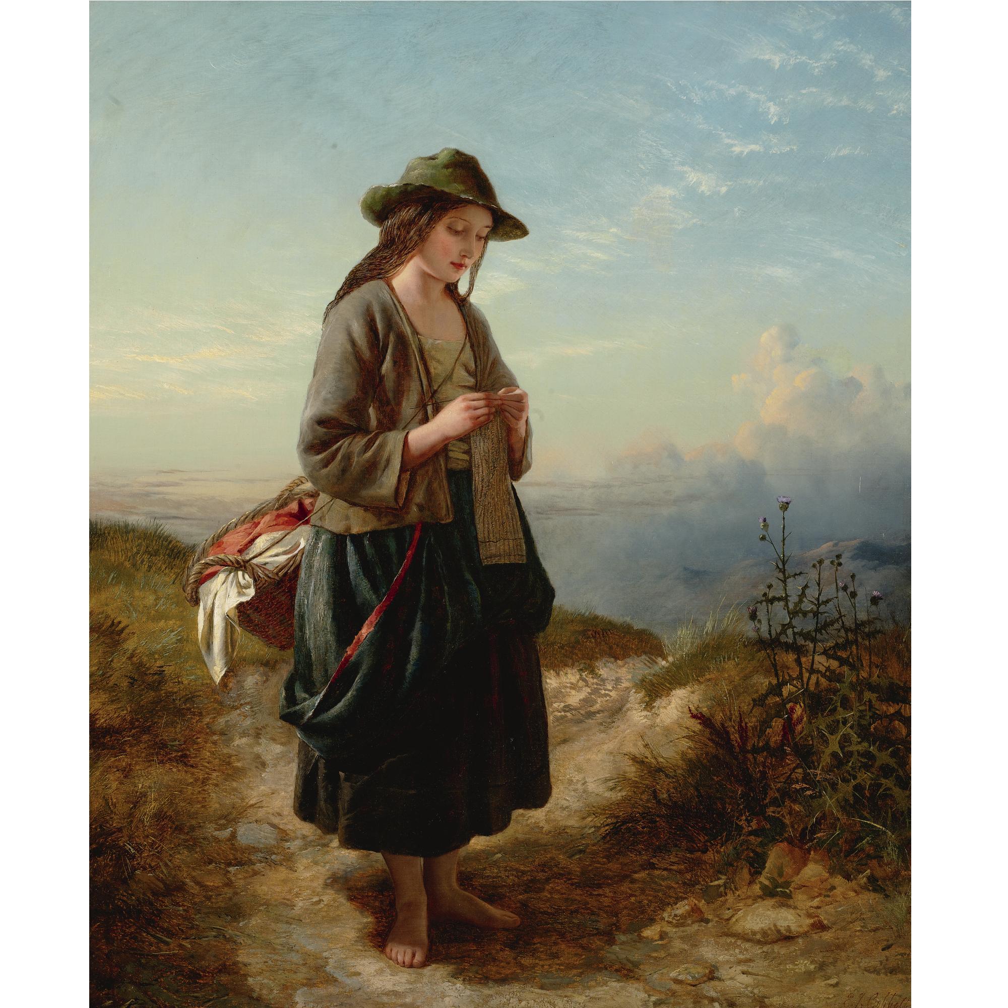 Edward John Cobbett R.B.A. - The Crofter\'S Daughter