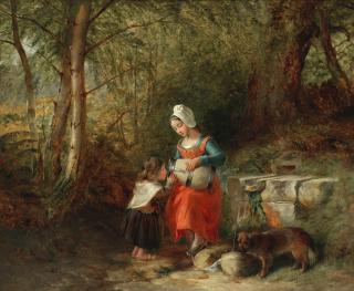 Edward John Cobbett - Mother And Child At The Spring