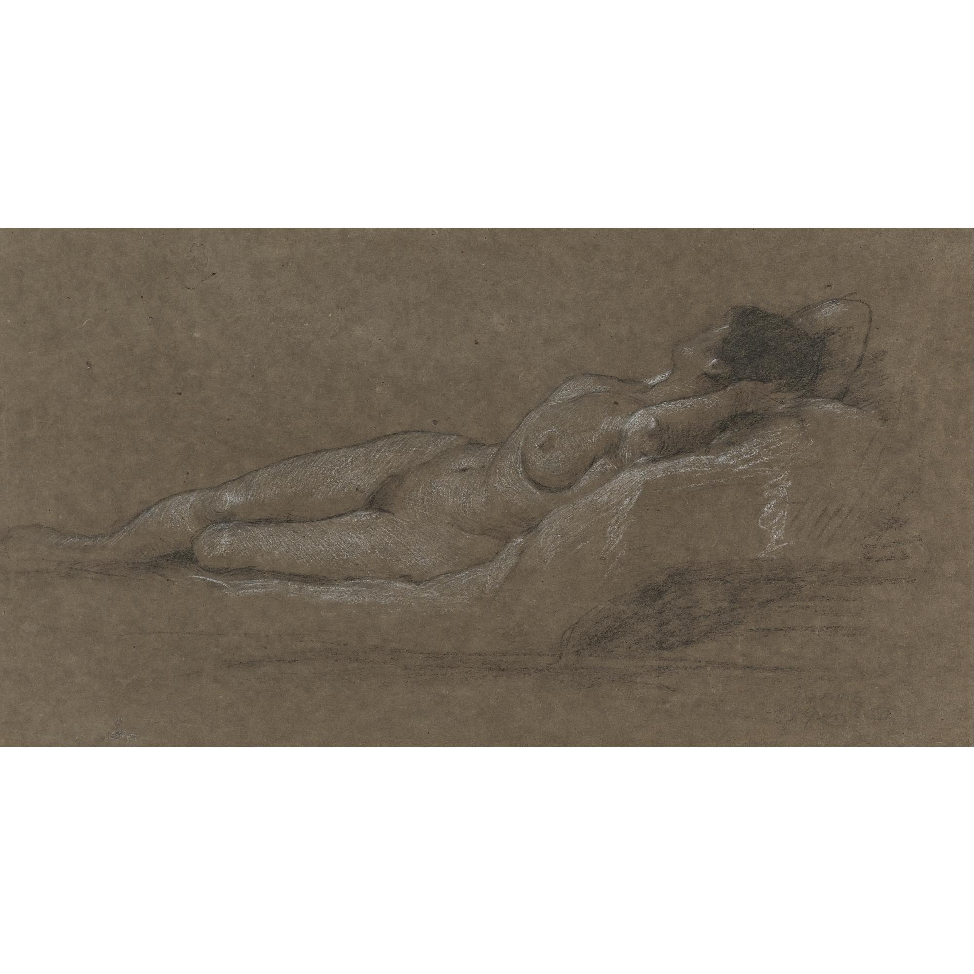 Edward John Gregory, R.A. - Reclining Nude