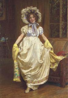 Edward John Gregory, R.A. - Rediviva: Great-Grandmother\'S Wedding Dress