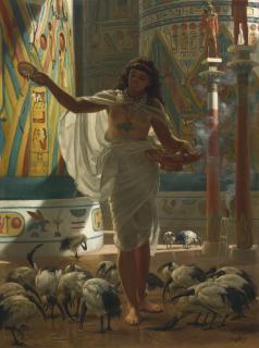 Edward John Poynter - British Feeding The Sacred Ibis In The Halls Of Karnac