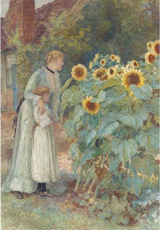 Edward Killingworth Johnson, R.W.S - Watching The Butterflies