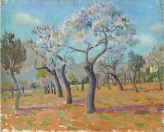 Edward Le Bas, R.A. - Majorcan Orchard In Spring