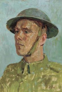 Edward Le Bas, R.A. - Portrait of a Soldier