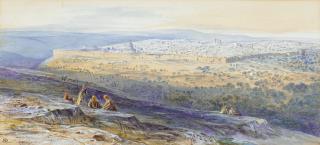 Edward Lear, R.S.W. - Jerusalem From The Mount Of Olives