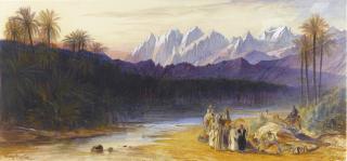 Edward Lear - An Arab Encampment At Wady Feiran