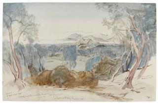Edward Lear - Cannes And The Esterel Mountains, France