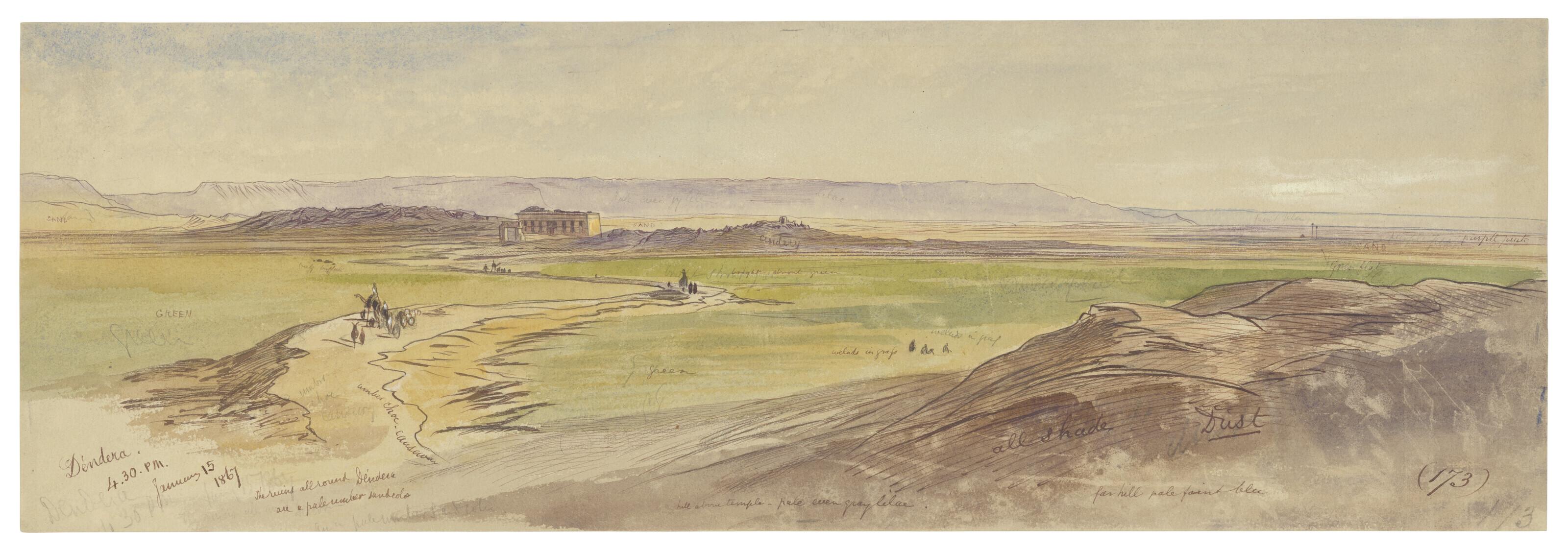 Edward Lear - Dendera, Egypt