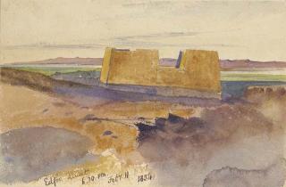 Edward Lear - Edfu at sunset