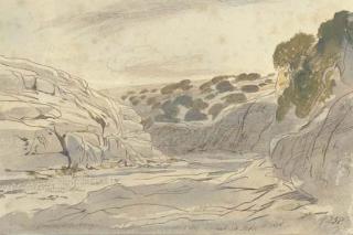 Edward Lear - Lonely valley of Zebbug, Malta