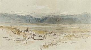 Edward Lear - Mount Oeta and Thermopylae from near Lamia