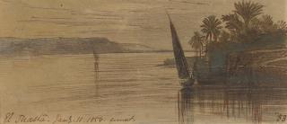 Edward Lear - Sunset on the Nile