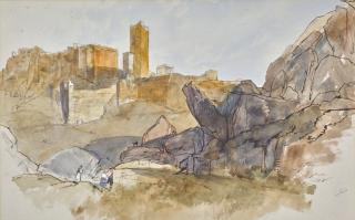 Edward Lear - The Acropolis, Athens