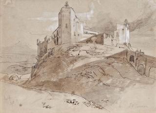 Edward Lear - The Castle At Melfi, Italy