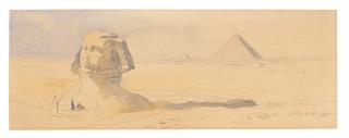 Edward Lear - The Great Sphinx of Chephren at Giza, Egypt