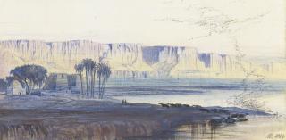 Edward Lear - The Nile at Kaasr-es-Saiyyad