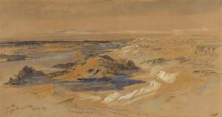 Edward Lear - The River Nile at Abou Seir, the Second Cataract, Egypt
