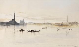 Edward Lear - Venice, looking towards San Giorgio Maggiore