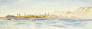 Edward Lear - View of Girga on the Nile