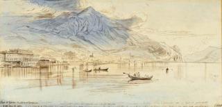 Edward Lear - View of Lago di Garda