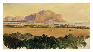 Edward Lear - View of Monte Pellegrino, Palermo, 1847