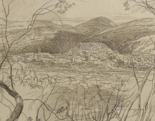 Edward Lear - View Of Taggia, Liguria, Italy