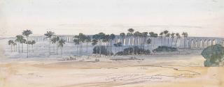 Edward Lear - View Of The Aqueduct, Cairo, Egypt